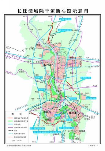 (長(zhǎng)株潭城際干道斷頭路示意圖。市交通局供圖，點(diǎn)擊圖片查看大圖)