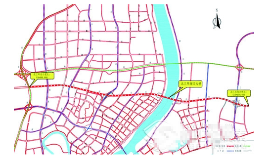 北三環(huán)湘江大橋：城區(qū)北部的新過江通道