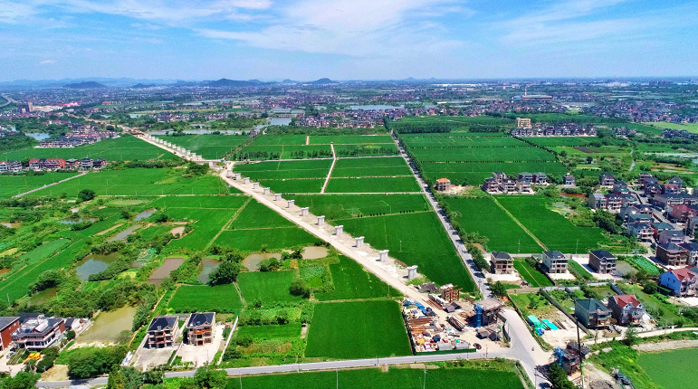 余杭特大橋施工建設(shè)場景